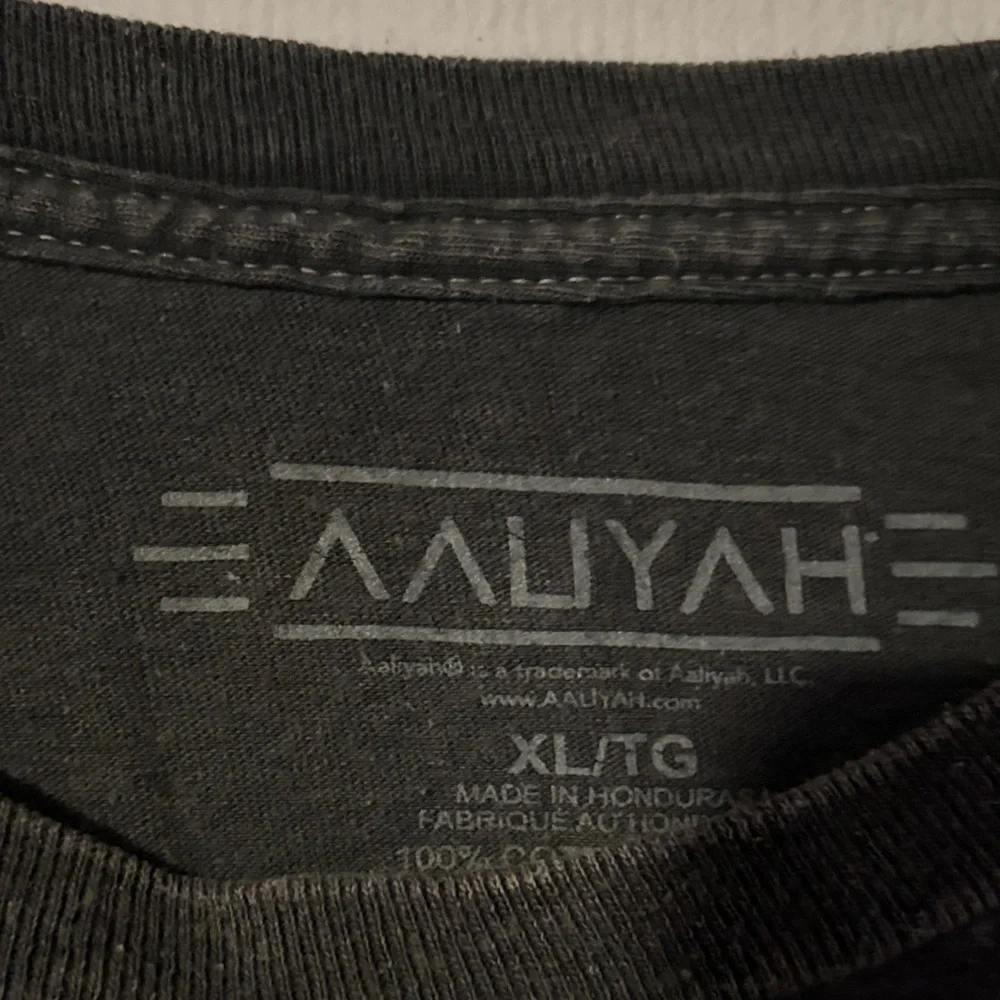 Aaliyah Graphic Long Sleeve Tee - Black with Red & Blue Accents - Picture 2 of 3